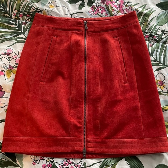 BCBGMAXAZRIA Faux Suede Mini Skirt - Picture 6 of 7